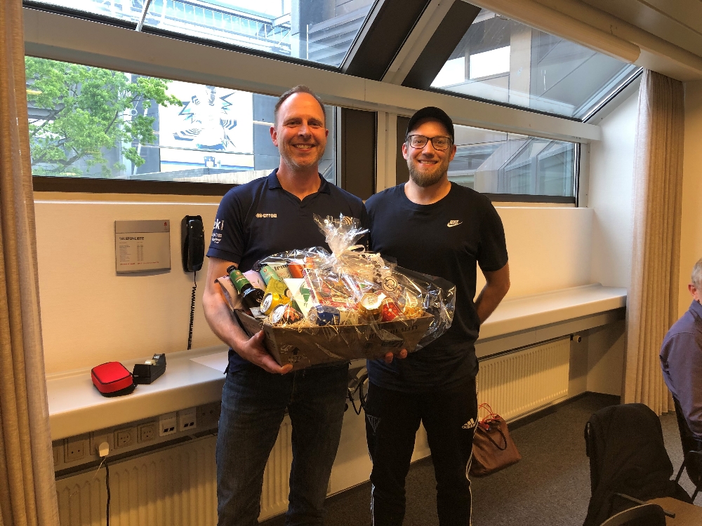 SVBK Formand, Tobias Harpsøe, med Morten Lynge Madsen